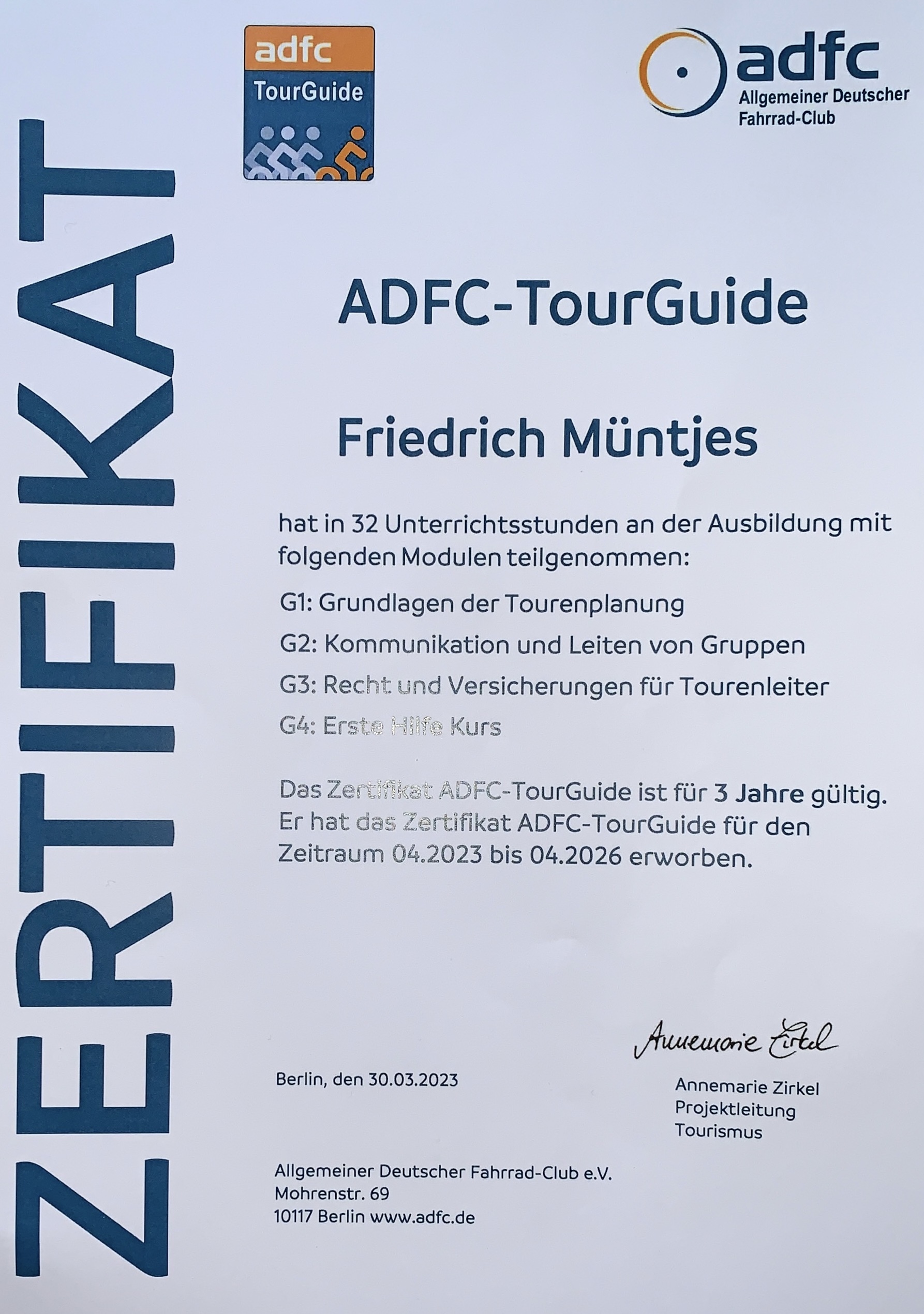Das neue Zertifikat ist da